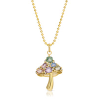Mosaic Mushroom Necklace