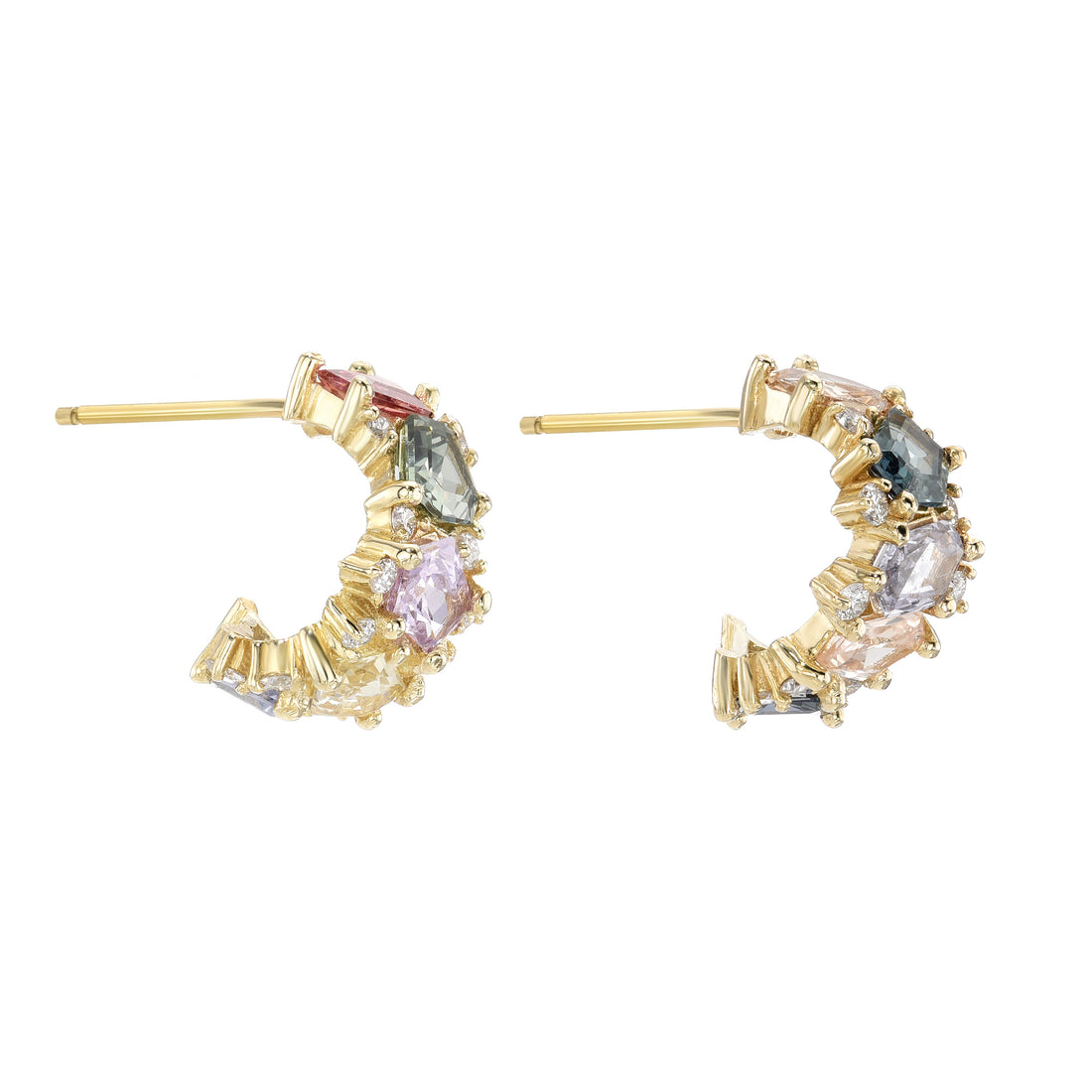 Mosaic Mix Hoop Earring