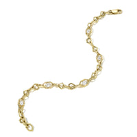 Mosaic Chain Link Bracelet Diamond Hexagon