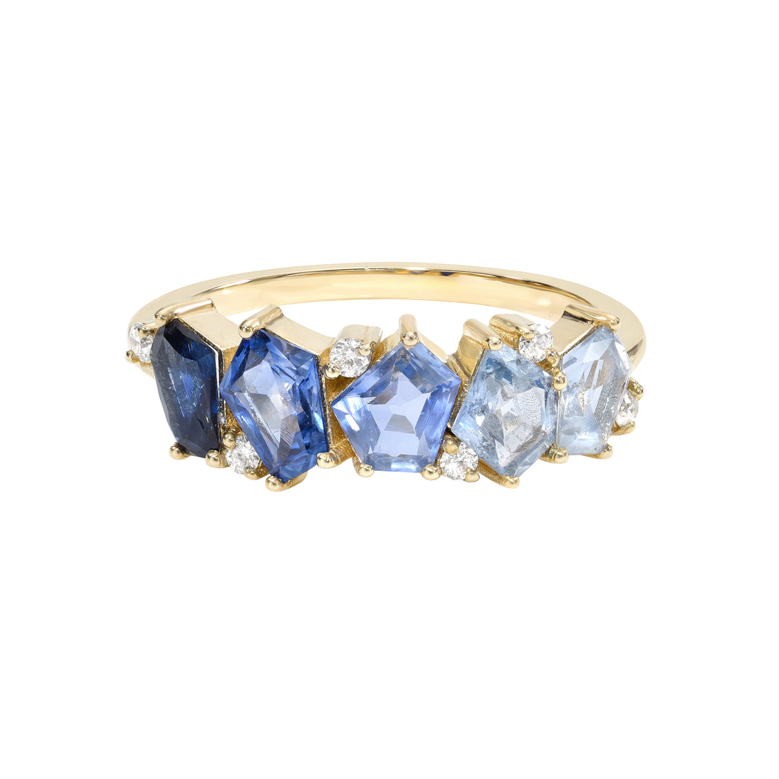 Mosaic Mix Ring Ombre Blue Sapphire