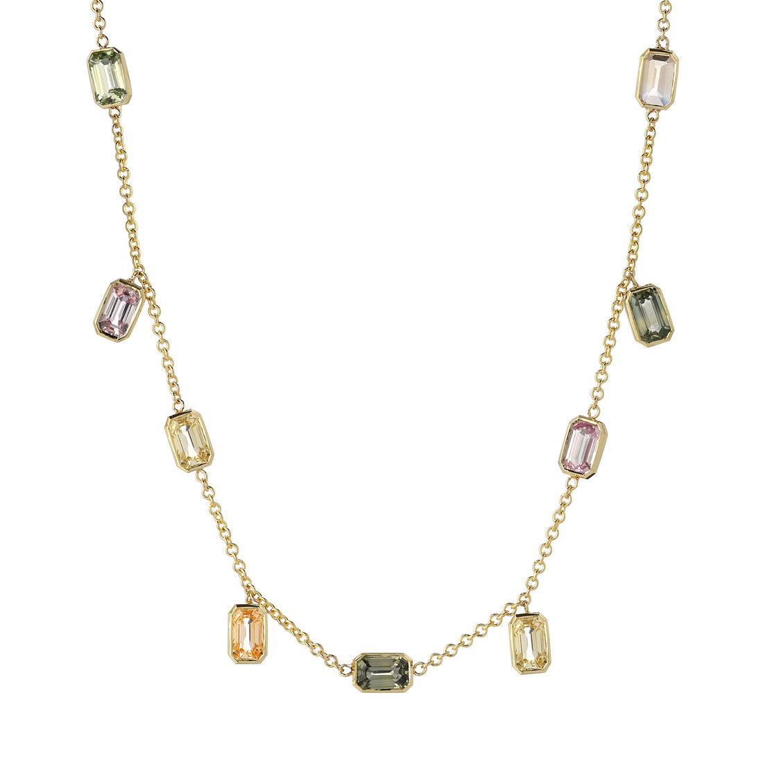 Brick Brigade Emerald Cut Necklace Earth-tone