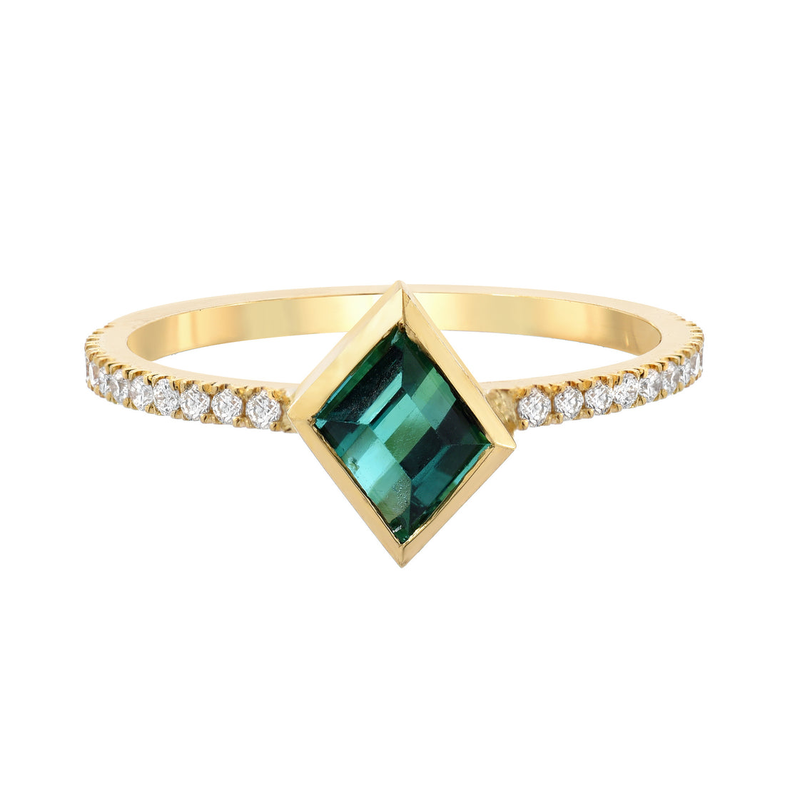 Mosaic Stack Ring with Tourmaline and Diamonds