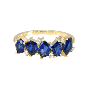 Mosaic Mix Ring Blue Sapphire