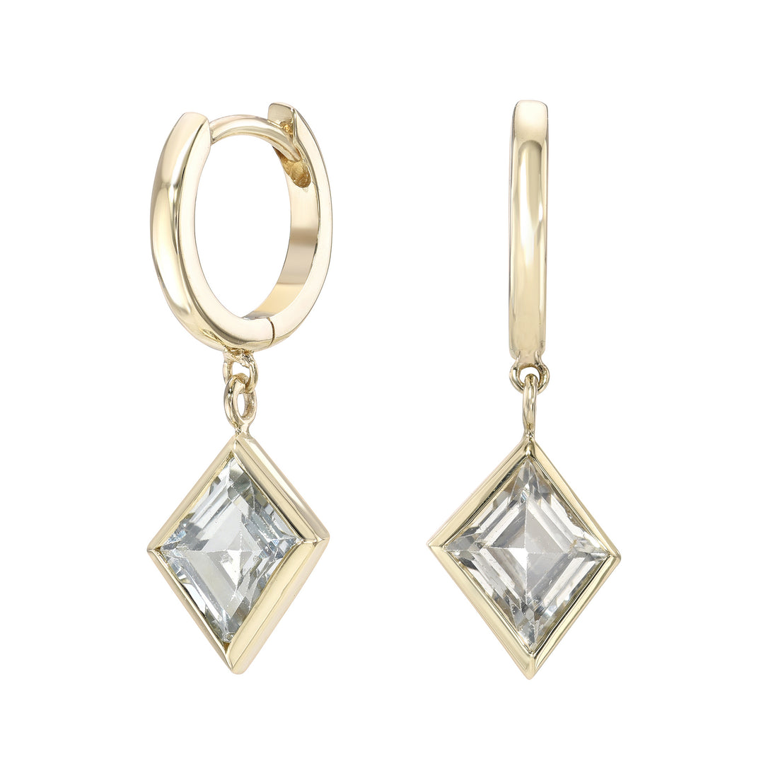 Kite Cut Diamond Stud Earrings | Ouros Jewels — Ouros Jewels LLC