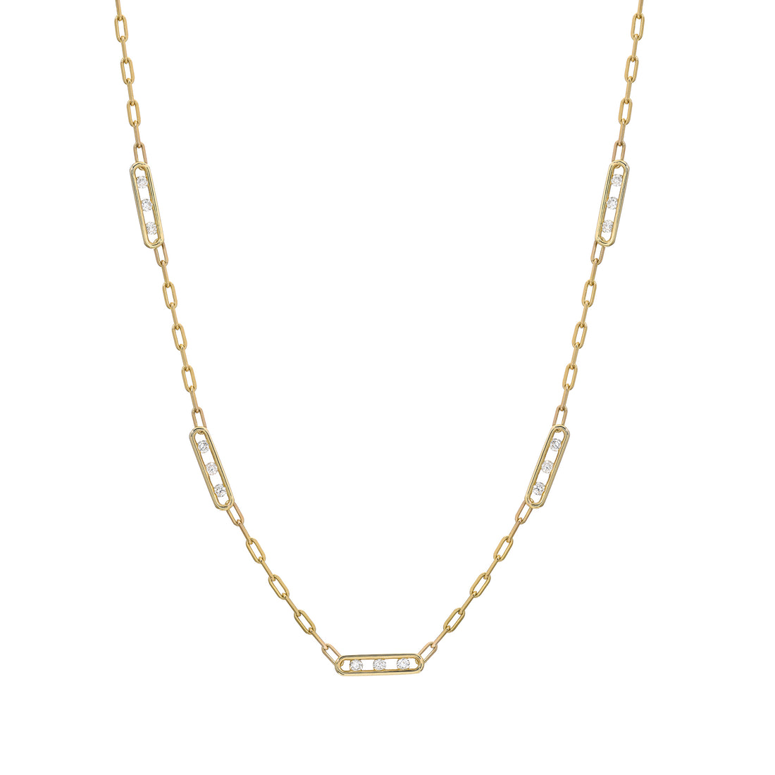 Tri Channel Link Necklace