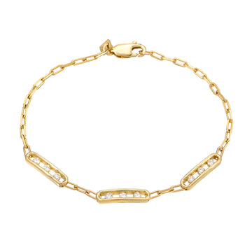 Tri Channel Link Bracelet